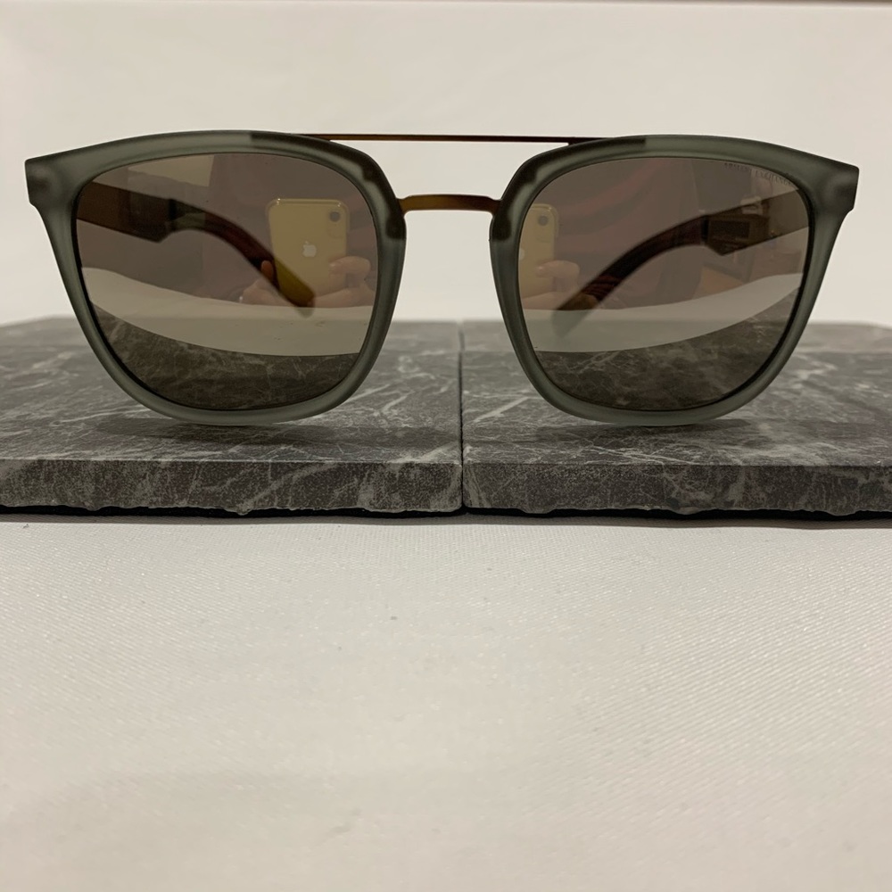 Men's Armani Exchange AX4090S 55mm Square Mirrored - Picture 2 of 8